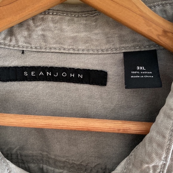 Sean John Washed Gray Cotton Jacket - Picture 2 of 7